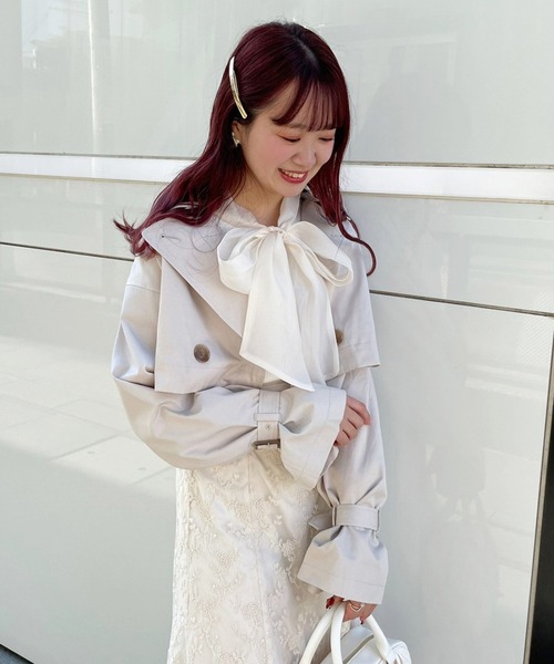 one after another NICE CLAUP（ワンアフターアナザーナイスクラップ）の「クロスバックリボンスカート（スカート・レディース・ブラック/アイボリー/ホワイト系その他/ミント・SMALL/MEDIUM）」の22枚目の写真