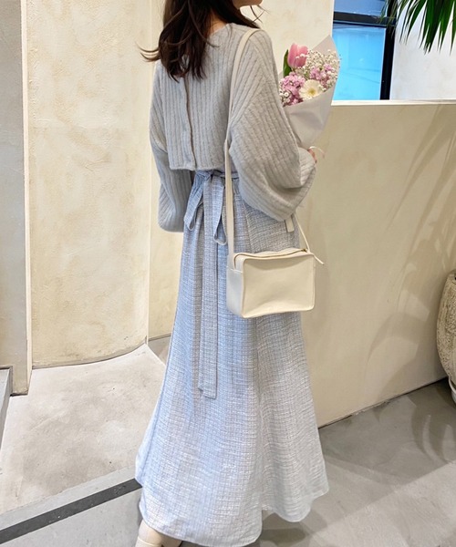 one after another NICE CLAUP（ワンアフターアナザーナイスクラップ）の「クロスバックリボンスカート（スカート・レディース・ブラック/アイボリー/ホワイト系その他/ミント・SMALL/MEDIUM）」の10枚目の写真