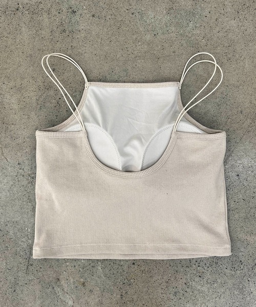 CAPRICIEUX LE'MAGE(カプリシューレマージュ)の「バックUネックキャミ(キャミソール・レディース・ホワイト/ブラック/グレイッシュベージュ・FREE)」の12枚目の写真