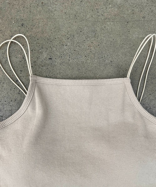 CAPRICIEUX LE'MAGE(カプリシューレマージュ)の「バックUネックキャミ(キャミソール・レディース・ホワイト/ブラック/グレイッシュベージュ・FREE)」の14枚目の写真