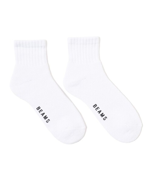 BEAMS(ビームス)の「BEAMS / パイル ソックス(ソックス/靴下・メンズ・ホワイト/オフホワイト/ブラック・ONE SIZE)」の1枚目の写真