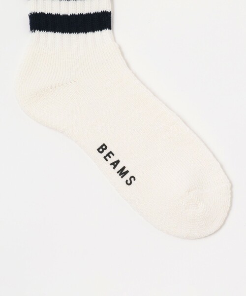 BEAMS(ビームス)の「BEAMS / パイル ソックス(ソックス/靴下・メンズ・ホワイト/オフホワイト/ブラック・ONE SIZE)」の5枚目の写真