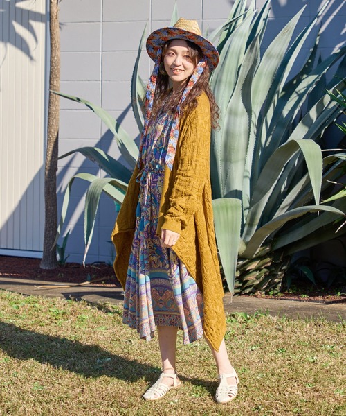 チャイハネ（チャイハネ）の「【チャイハネ】ドードーリボンハット（ハット・レディース・ブラウン/ベージュ・FREE）」の4枚目の写真