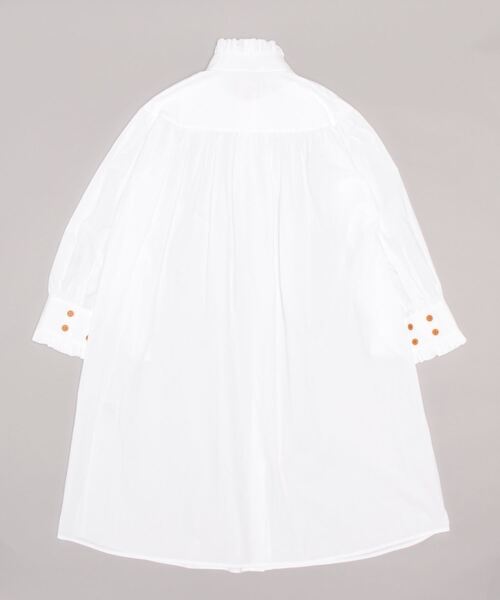 Vivienne Westwood（ヴィヴィアンウエストウッド）の「ｺｯﾄﾝﾜｯｼｬｰﾌﾘﾙｷﾞｬｻﾞｰｼｬﾂﾜﾝﾋﾟｰｽ（シャツワンピース・レディース・ストライプ/ホワイト・FREE）」の3枚目の写真