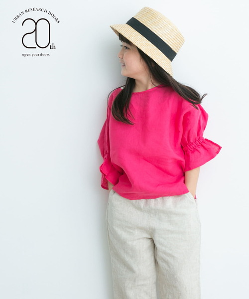 URBAN RESEARCH DOORS（アーバンリサーチドアーズ）の「『親子リンク』リネンキャンディスリーブプルオーバー(KIDS)（シャツ/ブラウス・キッズ・パープル系その他/ミント・135/120/105）」の2枚目の写真