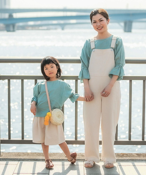 URBAN RESEARCH DOORS（アーバンリサーチドアーズ）の「『親子リンク』リネンキャンディスリーブプルオーバー(KIDS)（シャツ/ブラウス・キッズ・パープル系その他/ミント・135/120/105）」の8枚目の写真