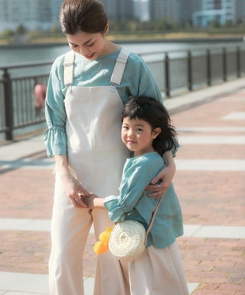 URBAN RESEARCH DOORS（アーバンリサーチドアーズ）の「『親子リンク』リネンキャンディスリーブプルオーバー(KIDS)（シャツ/ブラウス・キッズ・パープル系その他/ミント・135/120/105）」の9枚目の写真