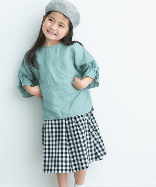 URBAN RESEARCH DOORS（アーバンリサーチドアーズ）の「『親子リンク』リネンキャンディスリーブプルオーバー(KIDS)（シャツ/ブラウス・キッズ・パープル系その他/ミント・135/120/105）」の11枚目の写真