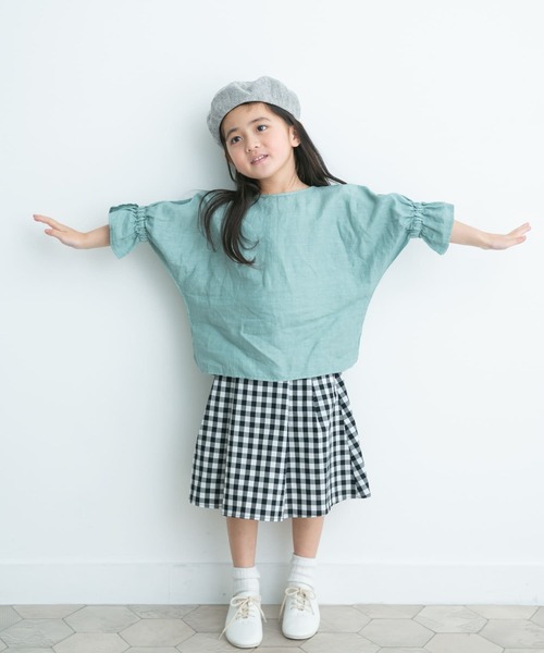 URBAN RESEARCH DOORS（アーバンリサーチドアーズ）の「『親子リンク』リネンキャンディスリーブプルオーバー(KIDS)（シャツ/ブラウス・キッズ・パープル系その他/ミント・135/120/105）」の15枚目の写真