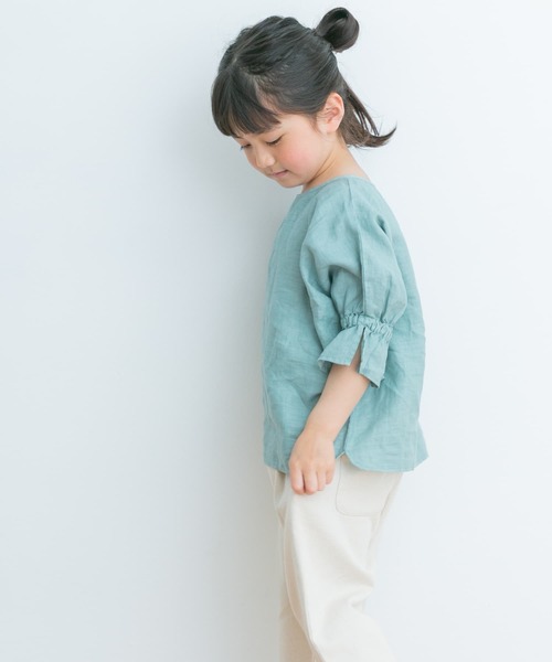 URBAN RESEARCH DOORS（アーバンリサーチドアーズ）の「『親子リンク』リネンキャンディスリーブプルオーバー(KIDS)（シャツ/ブラウス・キッズ・パープル系その他/ミント・135/120/105）」の18枚目の写真