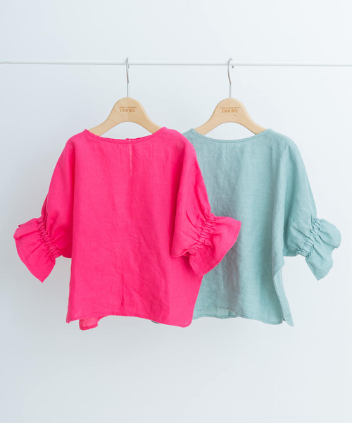 URBAN RESEARCH DOORS（アーバンリサーチドアーズ）の「『親子リンク』リネンキャンディスリーブプルオーバー(KIDS)（シャツ/ブラウス・キッズ・パープル系その他/ミント・135/120/105）」の19枚目の写真