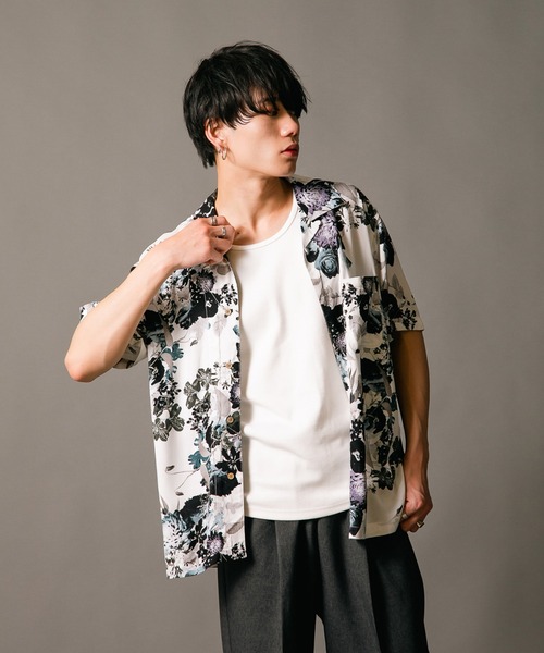 UNIIT(ユニット)の「【UNIIT/ユニット】レーヨン100% 接触冷感 総柄シャツ アロハシャツ ストリート モード カジュアル 夏服 オープンカラーシャツ 開襟シャツ(シャツ/ブラウス・メンズ・その他9/その他3/その他4/その他12/その他14/その他16/その他/その他7/その他10/その他15/その他8/その他6/その他13/その他2/その他11/その他1/その他5/その他18/その他17/その他20/その他21/その他19・MEDIUM/XX-LARGE/X-LARGE/LARGE)」の2枚目の写真