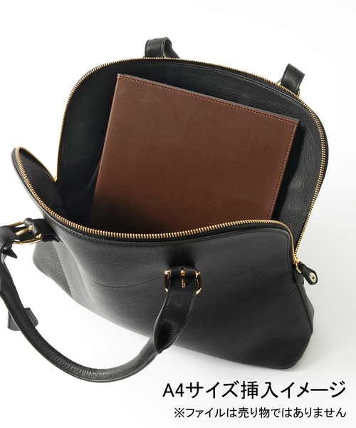 EDIFICE（エディフィス）の「【S.MANO / エス マーノ】ROUND BRIEF（ハンドバッグ・メンズ・ブラック・FREE）」の11枚目の写真