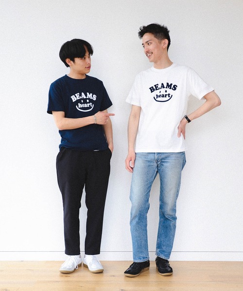 BEAMS HEART(ビームスハート)の「【ユニセックス】スマイルロゴ Tシャツ(Tシャツ/カットソー・メンズ・ホワイト/ネイビー・SMALL/MEDIUM/LARGE/X-LARGE)」の10枚目の写真