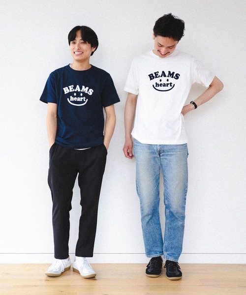 BEAMS HEART(ビームスハート)の「【ユニセックス】スマイルロゴ Tシャツ(Tシャツ/カットソー・メンズ・ホワイト/ネイビー・SMALL/MEDIUM/LARGE/X-LARGE)」の11枚目の写真