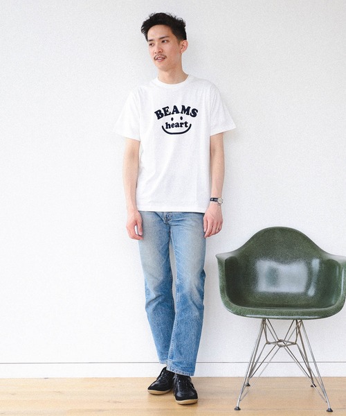 BEAMS HEART(ビームスハート)の「【ユニセックス】スマイルロゴ Tシャツ(Tシャツ/カットソー・メンズ・ホワイト/ネイビー・SMALL/MEDIUM/LARGE/X-LARGE)」の6枚目の写真