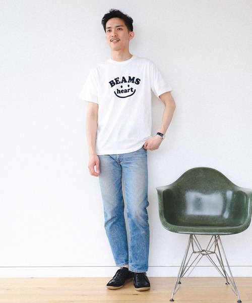 BEAMS HEART(ビームスハート)の「【ユニセックス】スマイルロゴ Tシャツ(Tシャツ/カットソー・メンズ・ホワイト/ネイビー・SMALL/MEDIUM/LARGE/X-LARGE)」の7枚目の写真
