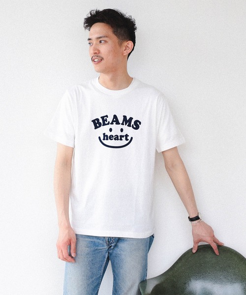 BEAMS HEART(ビームスハート)の「【ユニセックス】スマイルロゴ Tシャツ(Tシャツ/カットソー・メンズ・ホワイト/ネイビー・SMALL/MEDIUM/LARGE/X-LARGE)」の8枚目の写真