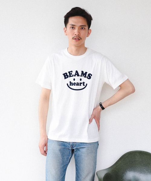 BEAMS HEART(ビームスハート)の「【ユニセックス】スマイルロゴ Tシャツ(Tシャツ/カットソー・メンズ・ホワイト/ネイビー・SMALL/MEDIUM/LARGE/X-LARGE)」の9枚目の写真