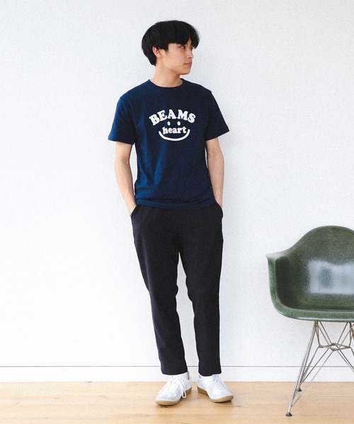 BEAMS HEART(ビームスハート)の「【ユニセックス】スマイルロゴ Tシャツ(Tシャツ/カットソー・メンズ・ホワイト/ネイビー・SMALL/MEDIUM/LARGE/X-LARGE)」の3枚目の写真