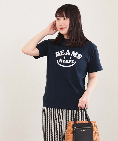 BEAMS HEART(ビームスハート)の「【ユニセックス】スマイルロゴ Tシャツ(Tシャツ/カットソー・メンズ・ホワイト/ネイビー・SMALL/MEDIUM/LARGE/X-LARGE)」の13枚目の写真