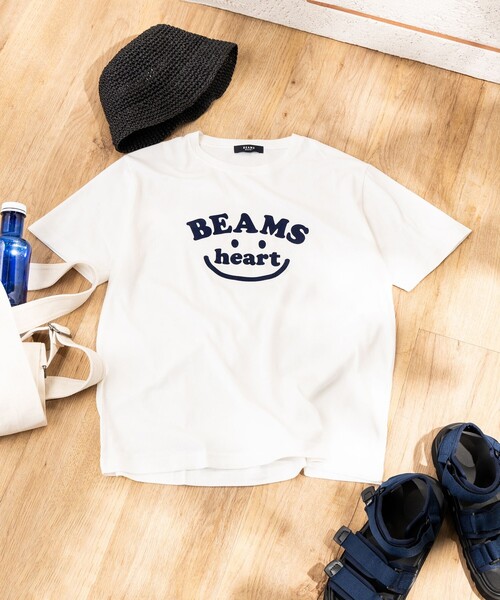 BEAMS HEART(ビームスハート)の「【ユニセックス】スマイルロゴ Tシャツ(Tシャツ/カットソー・メンズ・ホワイト/ネイビー・SMALL/MEDIUM/LARGE/X-LARGE)」の20枚目の写真