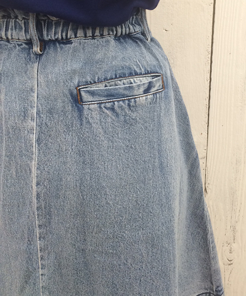 mystic（ミスティック）の「【mystic】デニムフリンジスカート（デニムスカート・レディース・オフホワイト/ネイビー/ライトブルー・1/2）」の12枚目の写真