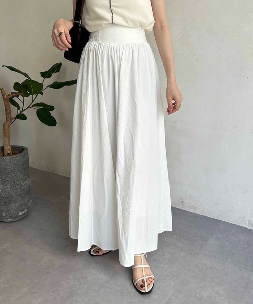 CAPRICIEUX LE'MAGE（カプリシューレマージュ）の「ワイドベルトフレアスカート（スカート・レディース・ブラック/イエロー/ホワイト・36/38）」の4枚目の写真