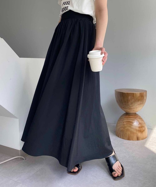 CAPRICIEUX LE'MAGE（カプリシューレマージュ）の「ワイドベルトフレアスカート（スカート・レディース・ブラック/イエロー/ホワイト・36/38）」の16枚目の写真