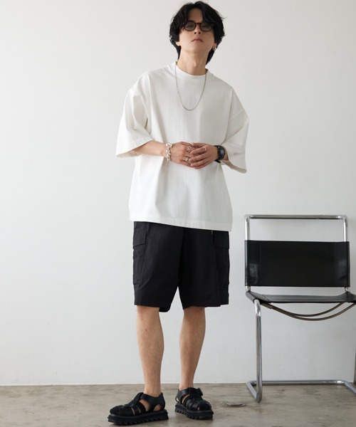 パンツ MASSNOUN Easy Cargo Short Pants Shorts MSNSP002BK MSNSP002-B Produk Massnoun EASY CARGO SHORT PANTS MSNSP002-BK | GVG