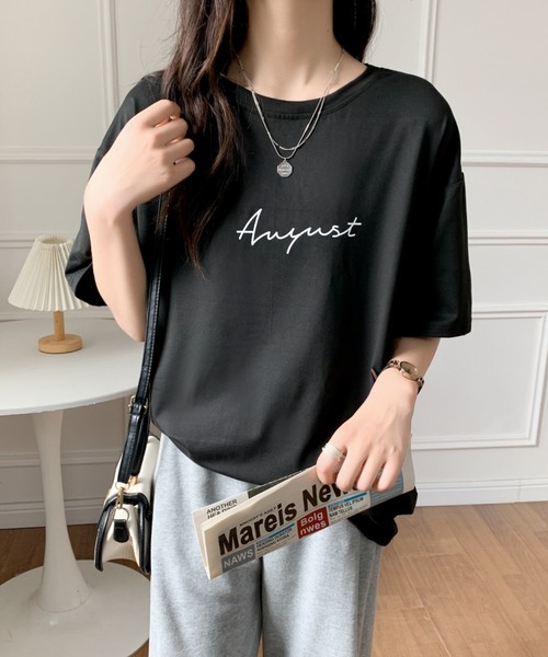 Sibra(シブラ)の「ロゴTシャツ(Tシャツ/カットソー・レディース・ホワイト/ブラック/グリーン/グレー系その他・M)」の1枚目の写真