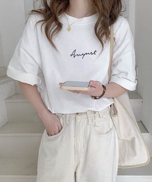 Sibra(シブラ)の「ロゴTシャツ(Tシャツ/カットソー・レディース・ホワイト/ブラック/グリーン/グレー系その他・M)」の5枚目の写真