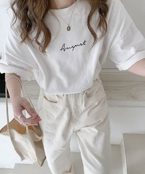 Sibra(シブラ)の「ロゴTシャツ(Tシャツ/カットソー・レディース・ホワイト/ブラック/グリーン/グレー系その他・M)」の6枚目の写真