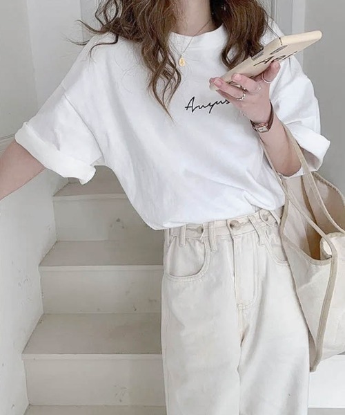 Sibra(シブラ)の「ロゴTシャツ(Tシャツ/カットソー・レディース・ホワイト/ブラック/グリーン/グレー系その他・M)」の7枚目の写真