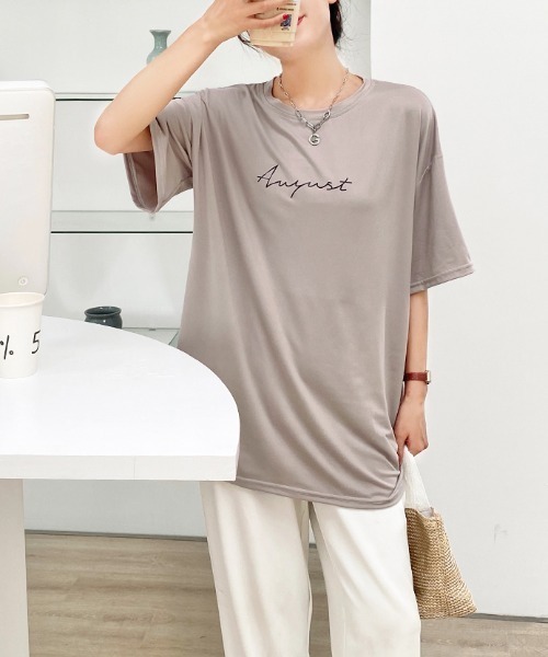 Sibra(シブラ)の「ロゴTシャツ(Tシャツ/カットソー・レディース・ホワイト/ブラック/グリーン/グレー系その他・M)」の10枚目の写真