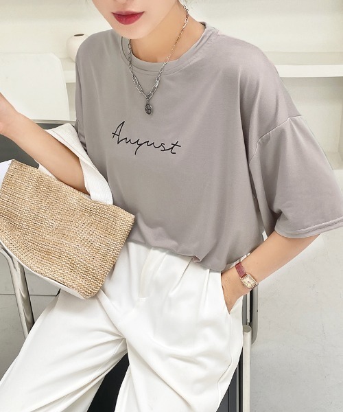 Sibra(シブラ)の「ロゴTシャツ(Tシャツ/カットソー・レディース・ホワイト/ブラック/グリーン/グレー系その他・M)」の12枚目の写真