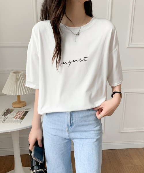 Sibra(シブラ)の「ロゴTシャツ(Tシャツ/カットソー・レディース・ホワイト/ブラック/グリーン/グレー系その他・M)」の18枚目の写真
