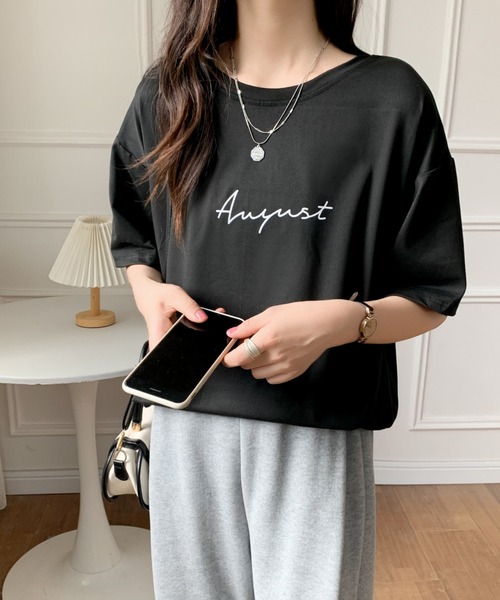 Sibra(シブラ)の「ロゴTシャツ(Tシャツ/カットソー・レディース・ホワイト/ブラック/グリーン/グレー系その他・M)」の21枚目の写真