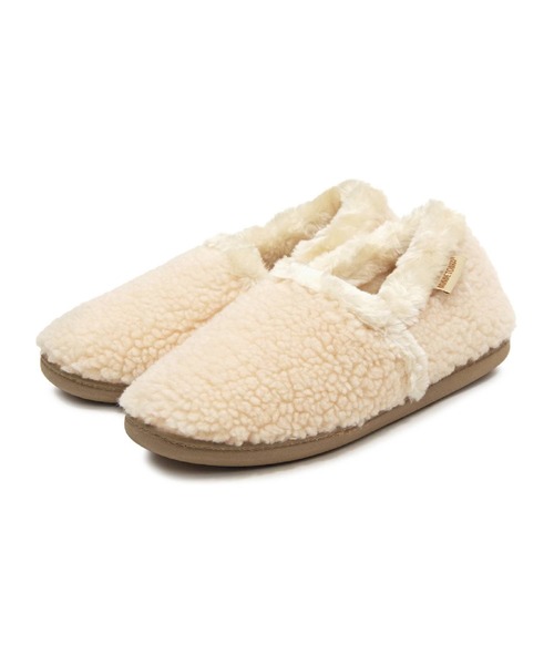 Minnetonka(ミネトンカ)の「MINNETONKA(ミネトンカ) /ファースリッパ DINA(スリッポン・レディース・クリーム/グレー/ネイビー・XL/L/M/S)」の1枚目の写真