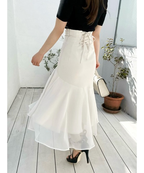 LIPSERVICE(リップサービス)の「charme flowerマーメイドスカート(スカート・レディース・アイボリー/ブラック/その他1/その他2・M/S)」の2枚目の写真