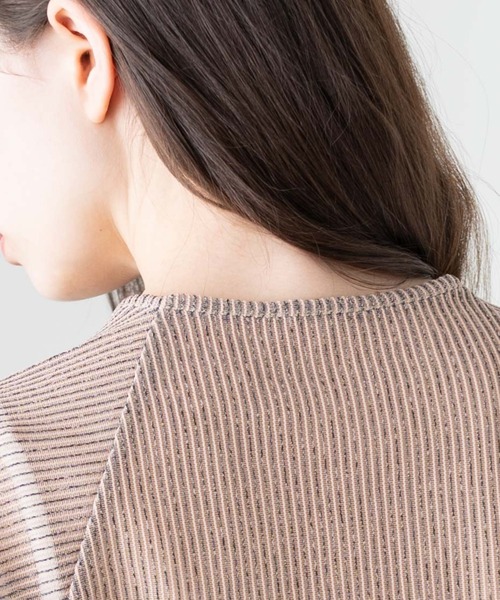 WEGO(ウィゴー)の「WEGO/シアーストライプボレロ(カーディガン/ボレロ・レディース・サックスブルー/ベージュ・FREE)」の10枚目の写真