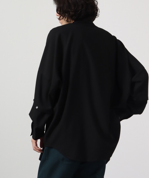 REGIEVO(レジエボ)の「Long sleeve shirt with 2WAY earrings / 2WAYピアス付き長袖シャツ(シャツ/ブラウス・メンズ・ブラック×ホワイト/ブラック/オフホワイト・L/M)」の14枚目の写真