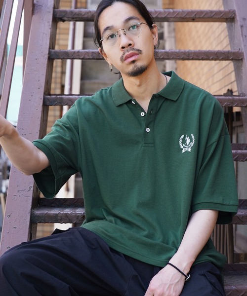 U.S. POLO ASSN.（ユーエスポロアッスン）の「U.S. POLO ASSN. / ユーエスポロアッスン 別注 コラボ オーバーサイズ 半袖 ポロシャツ（ポロシャツ・メンズ・ホワイト系その他/ダークグリーン/ホワイト/グリーン系その他/ブラック/ブラック系その他/ネイビー/ブルー系その他・X-LARGE/MEDIUM/LARGE）」の5枚目の写真