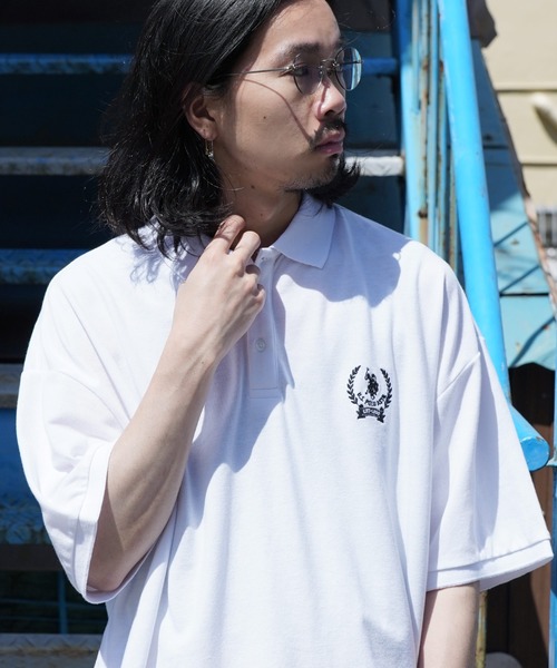 U.S. POLO ASSN.（ユーエスポロアッスン）の「U.S. POLO ASSN. / ユーエスポロアッスン 別注 コラボ オーバーサイズ 半袖 ポロシャツ（ポロシャツ・メンズ・ホワイト系その他/ダークグリーン/ホワイト/グリーン系その他/ブラック/ブラック系その他/ネイビー/ブルー系その他・X-LARGE/MEDIUM/LARGE）」の9枚目の写真