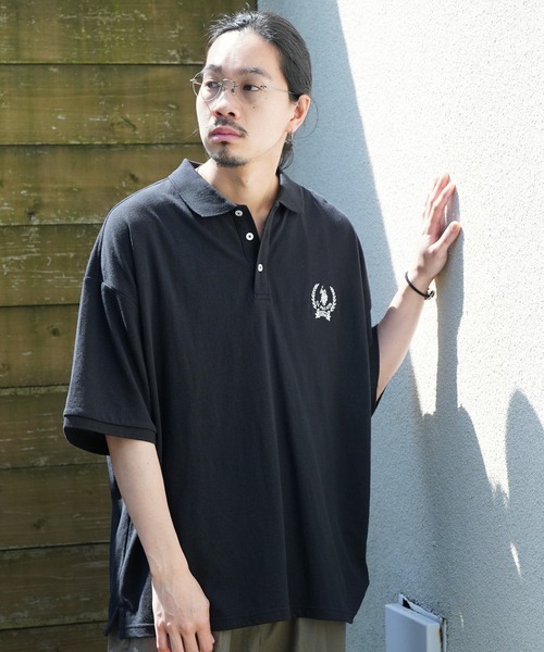 U.S. POLO ASSN.（ユーエスポロアッスン）の「U.S. POLO ASSN. / ユーエスポロアッスン 別注 コラボ オーバーサイズ 半袖 ポロシャツ（ポロシャツ・メンズ・ホワイト系その他/ダークグリーン/ホワイト/グリーン系その他/ブラック/ブラック系その他/ネイビー/ブルー系その他・X-LARGE/MEDIUM/LARGE）」の19枚目の写真
