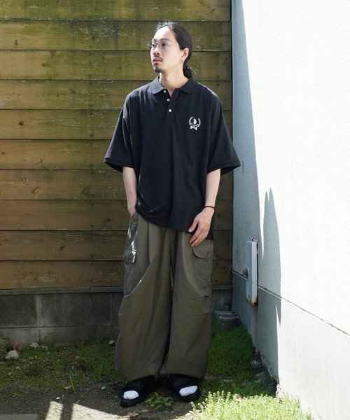 U.S. POLO ASSN.（ユーエスポロアッスン）の「U.S. POLO ASSN. / ユーエスポロアッスン 別注 コラボ オーバーサイズ 半袖 ポロシャツ（ポロシャツ・メンズ・ホワイト系その他/ダークグリーン/ホワイト/グリーン系その他/ブラック/ブラック系その他/ネイビー/ブルー系その他・X-LARGE/MEDIUM/LARGE）」の20枚目の写真