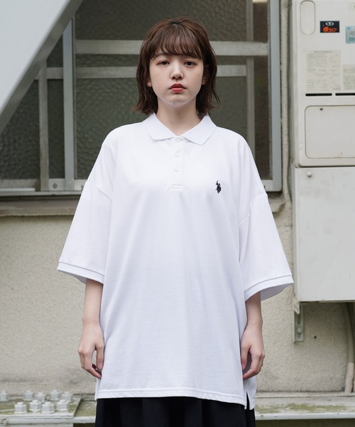 U.S. POLO ASSN.（ユーエスポロアッスン）の「U.S. POLO ASSN. / ユーエスポロアッスン 別注 コラボ オーバーサイズ 半袖 ポロシャツ（ポロシャツ・メンズ・ホワイト系その他/ダークグリーン/ホワイト/グリーン系その他/ブラック/ブラック系その他/ネイビー/ブルー系その他・X-LARGE/MEDIUM/LARGE）」の16枚目の写真