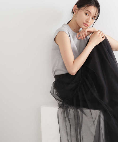 NATURAL BEAUTY BASIC（ナチュラルビューティーベーシック）の「◇ラメニットトップス（ニット/セーター・レディース・ベージュ/グレー/オレンジ・FREE）」の9枚目の写真