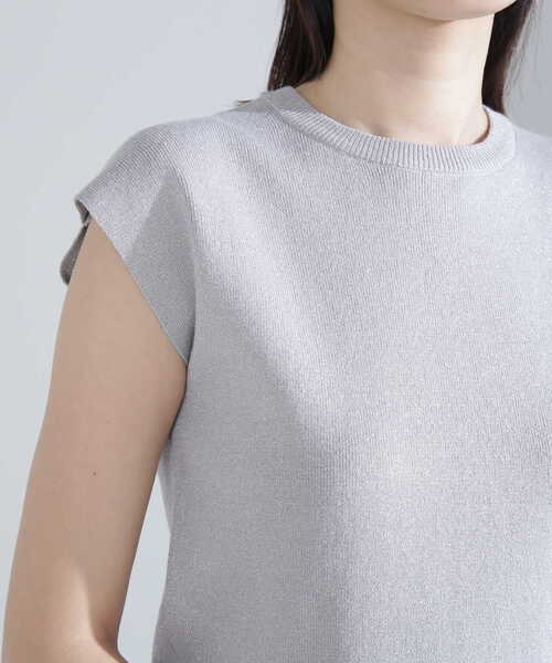 NATURAL BEAUTY BASIC（ナチュラルビューティーベーシック）の「◇ラメニットトップス（ニット/セーター・レディース・ベージュ/グレー/オレンジ・FREE）」の11枚目の写真