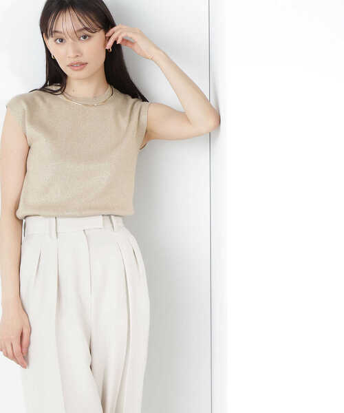 NATURAL BEAUTY BASIC（ナチュラルビューティーベーシック）の「◇ラメニットトップス（ニット/セーター・レディース・ベージュ/グレー/オレンジ・FREE）」の18枚目の写真